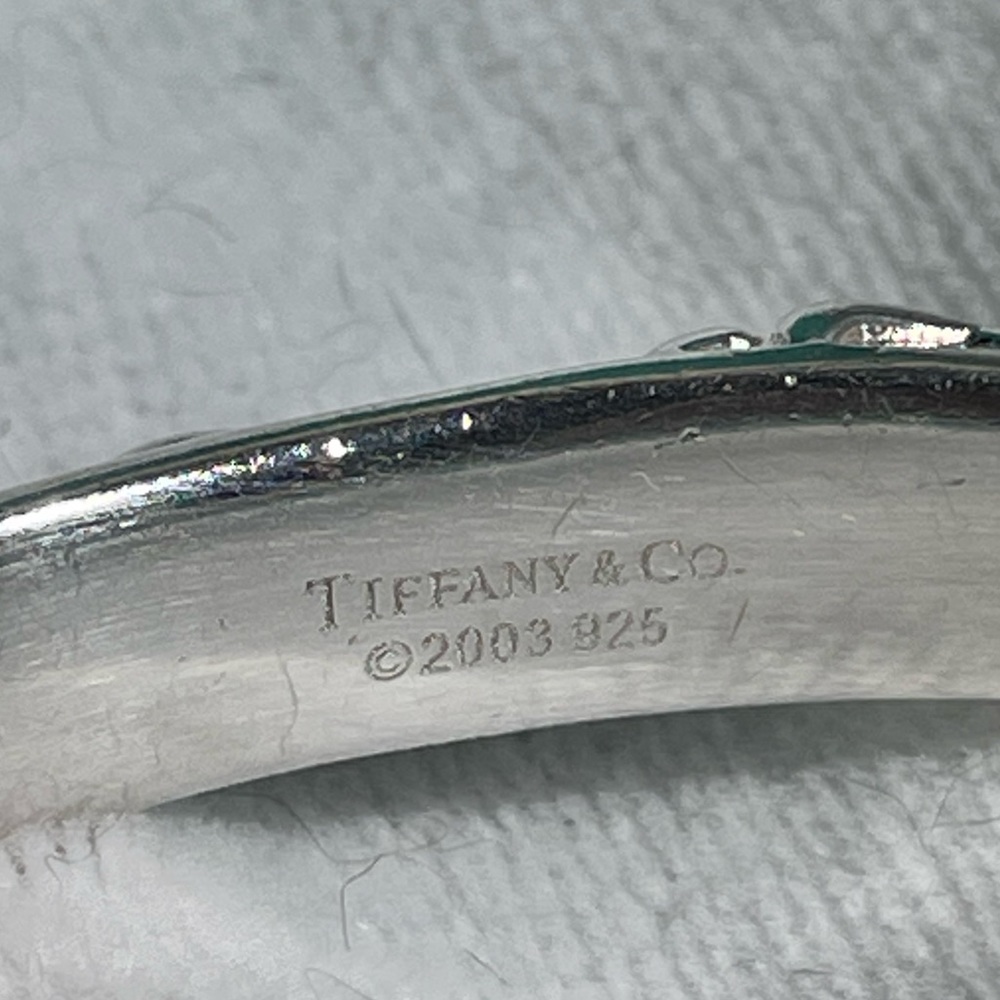 Tiffany & Co. Sterling Silver Rose Bangle Bracelet - Picture 5 of 6